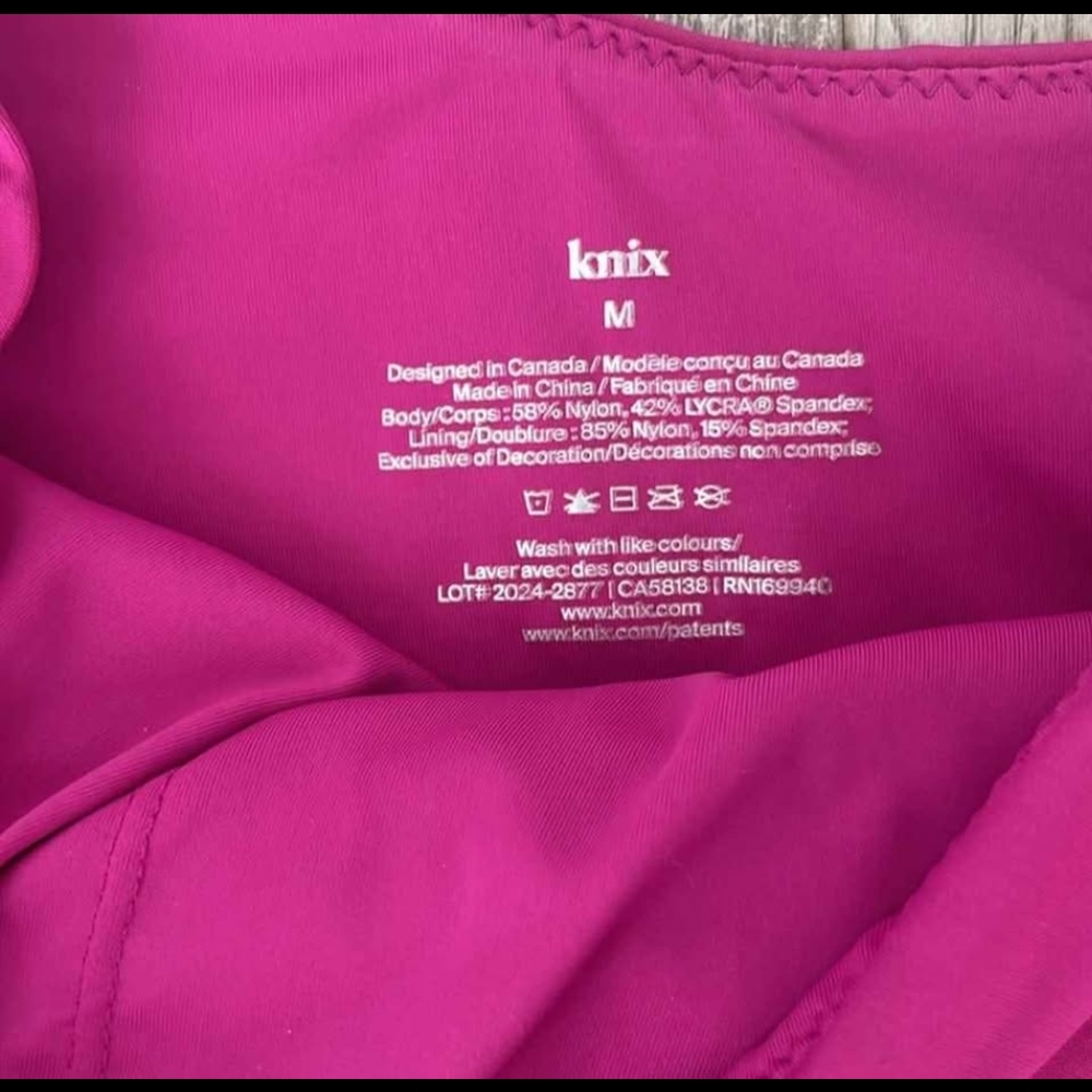 Knix One-Shoulder Fuchsia One Piece - Picture 2 of 3